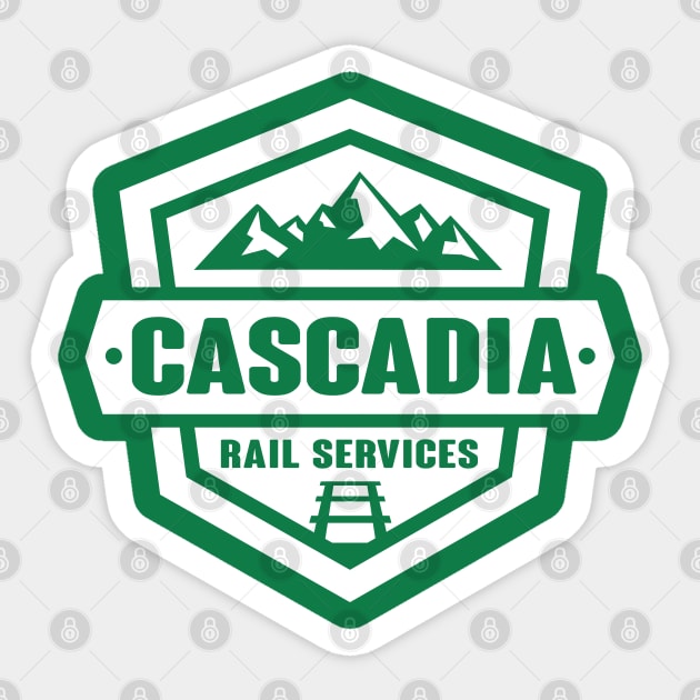 Custom Design - Cascadia Rail Services Sticker by NinthStreetShirts